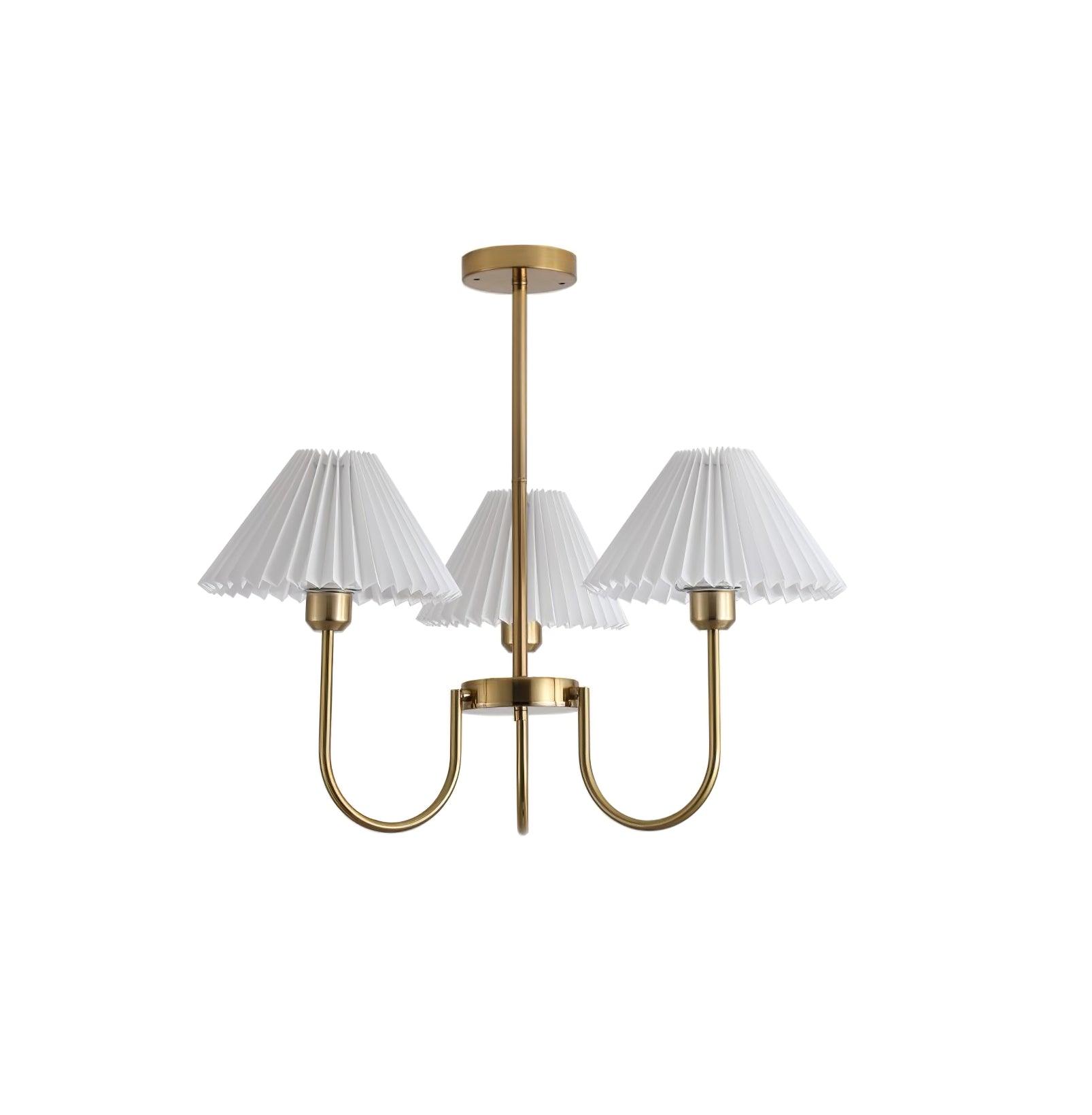 Lenore Pleated Chandelier-Neutral Decor