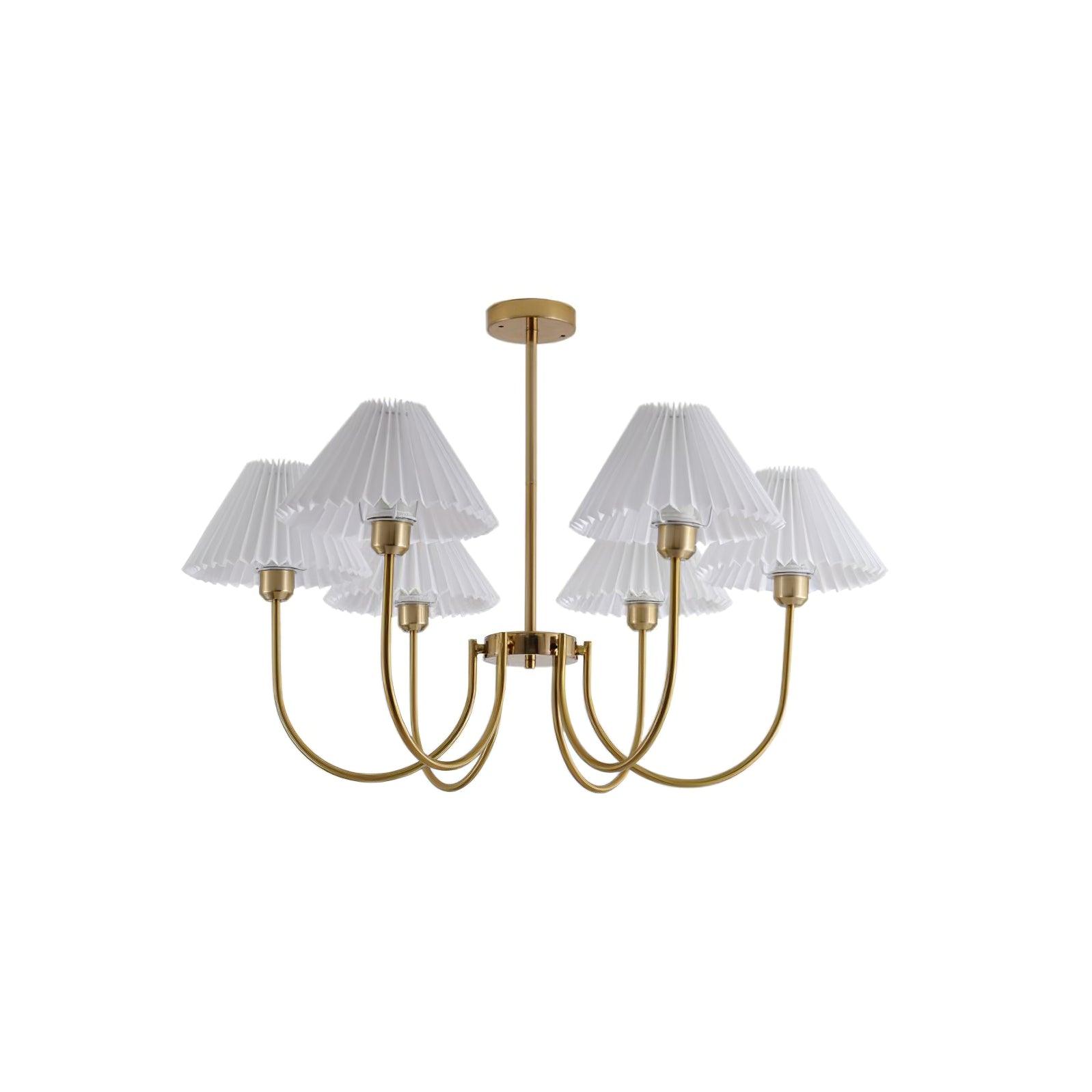 Lenore Pleated Chandelier-Neutral Decor