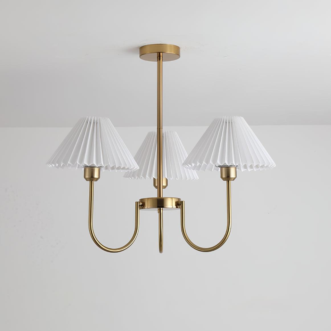 Lenore Pleated Chandelier-Neutral Decor