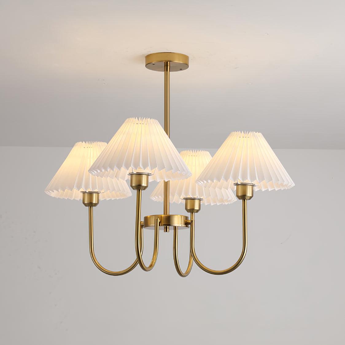 Lenore Pleated Chandelier-Neutral Decor