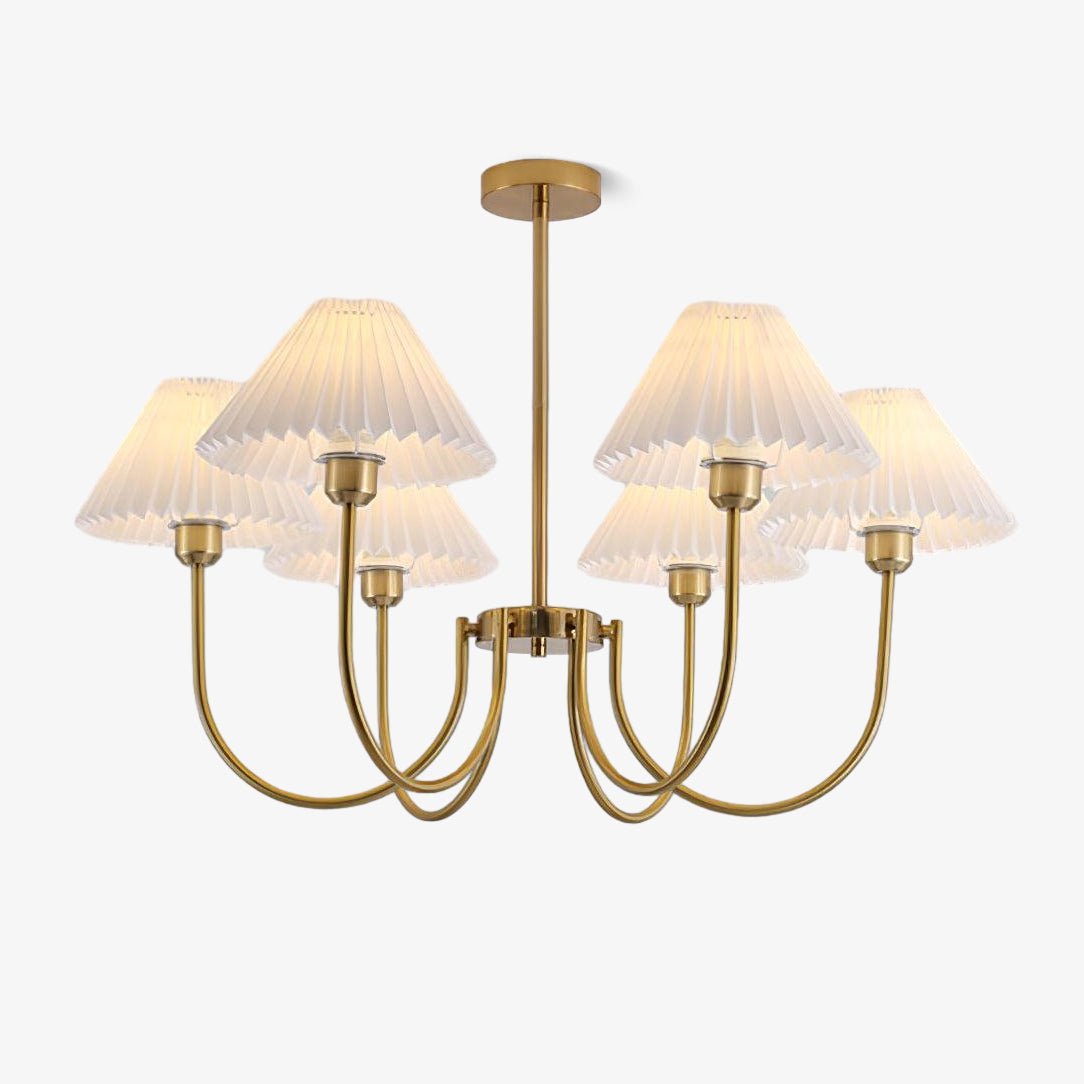 Lenore Pleated Chandelier-Neutral Decor