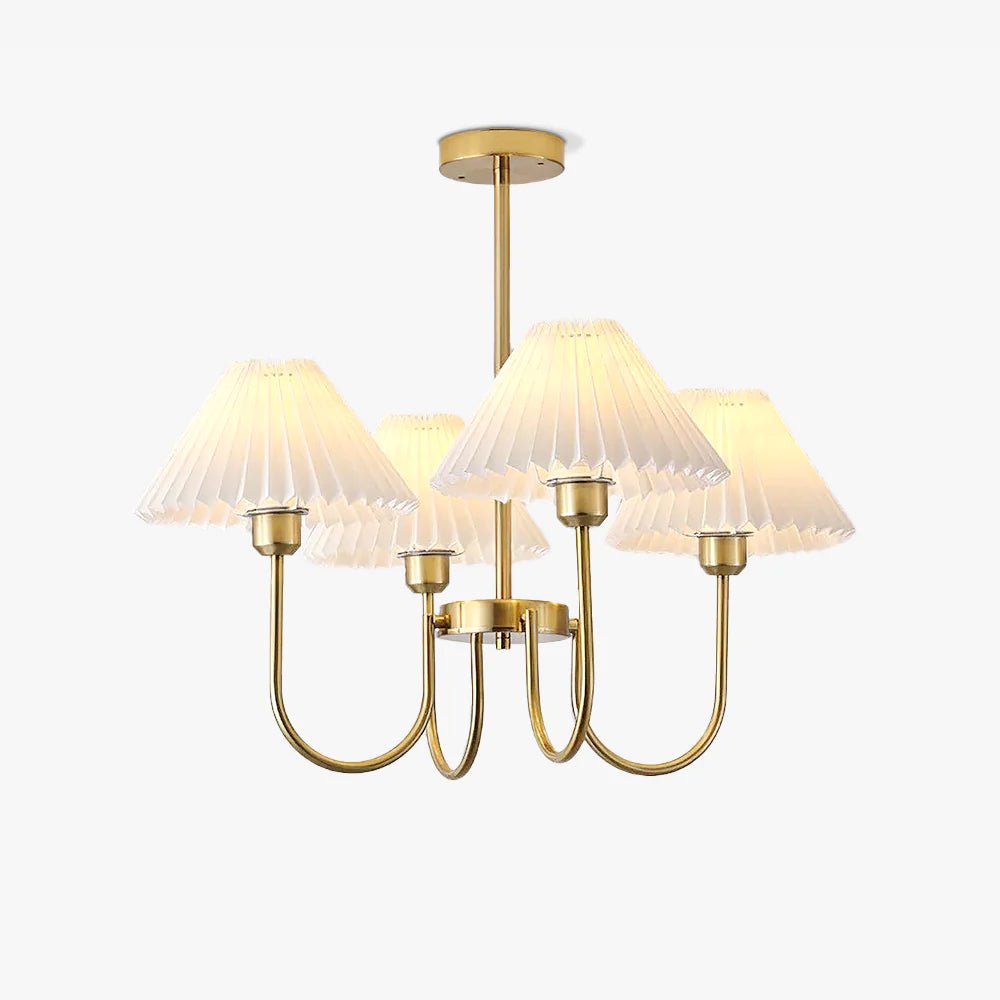 Lenore Pleated Chandelier-Neutral Decor