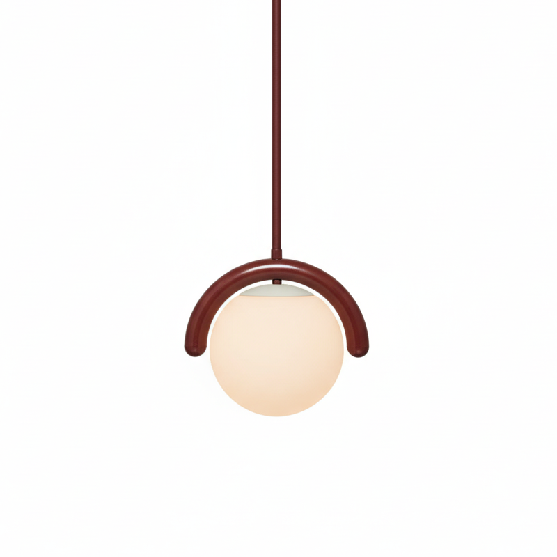 Uveta Linear Chandelier Red&Silver-Neutral Decor