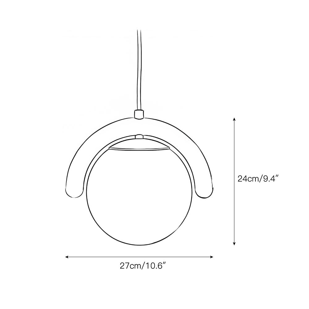 Lenox Linear Ball Pendant Lamp shown in a sleek black finish.