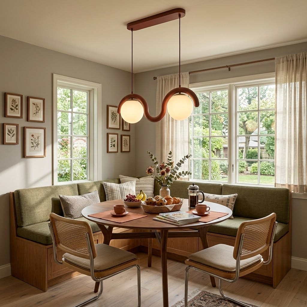The brass finish of the Lenox lamp catching the light.