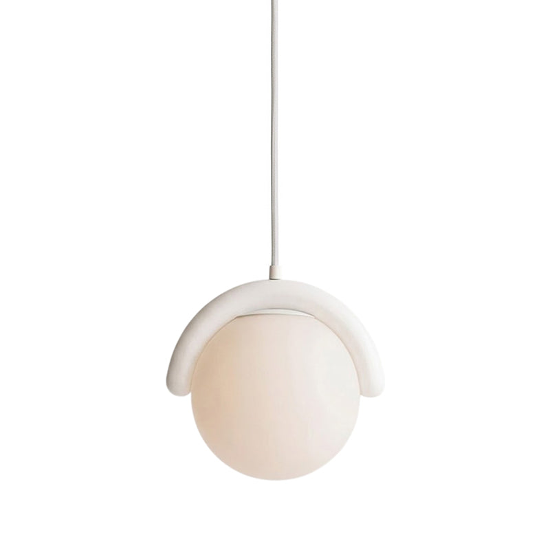 Lenox Linear Ball Pendant Lamp with white finish.