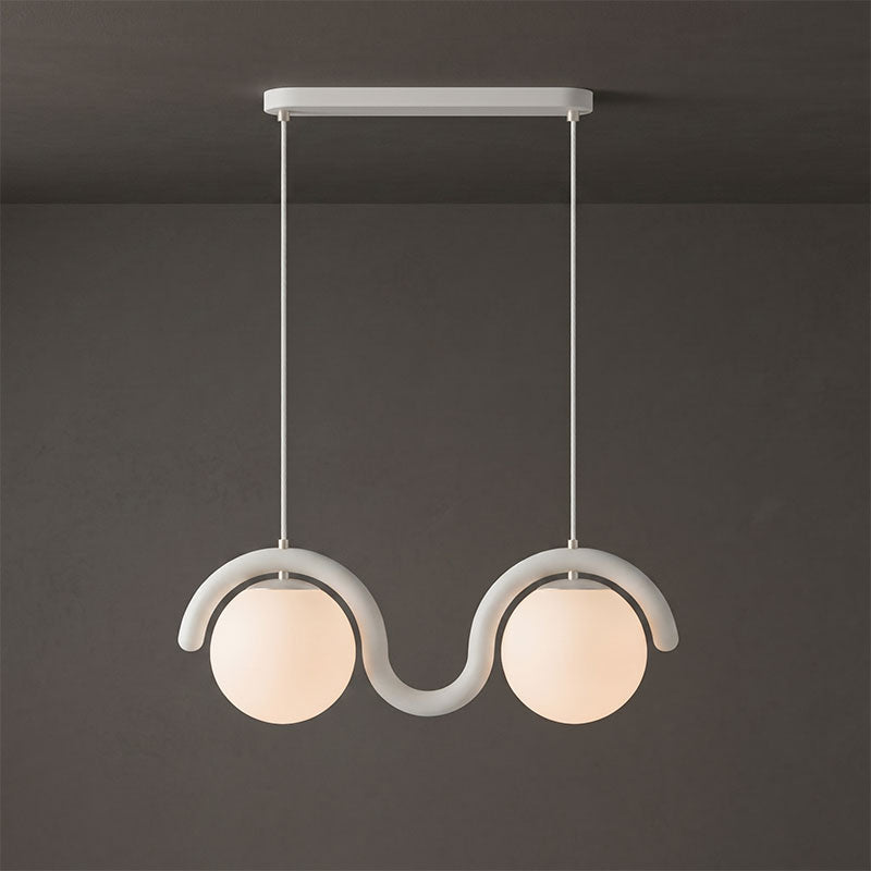 Dimensions for the 1-head Lenox Linear Ball Pendant Lamp.