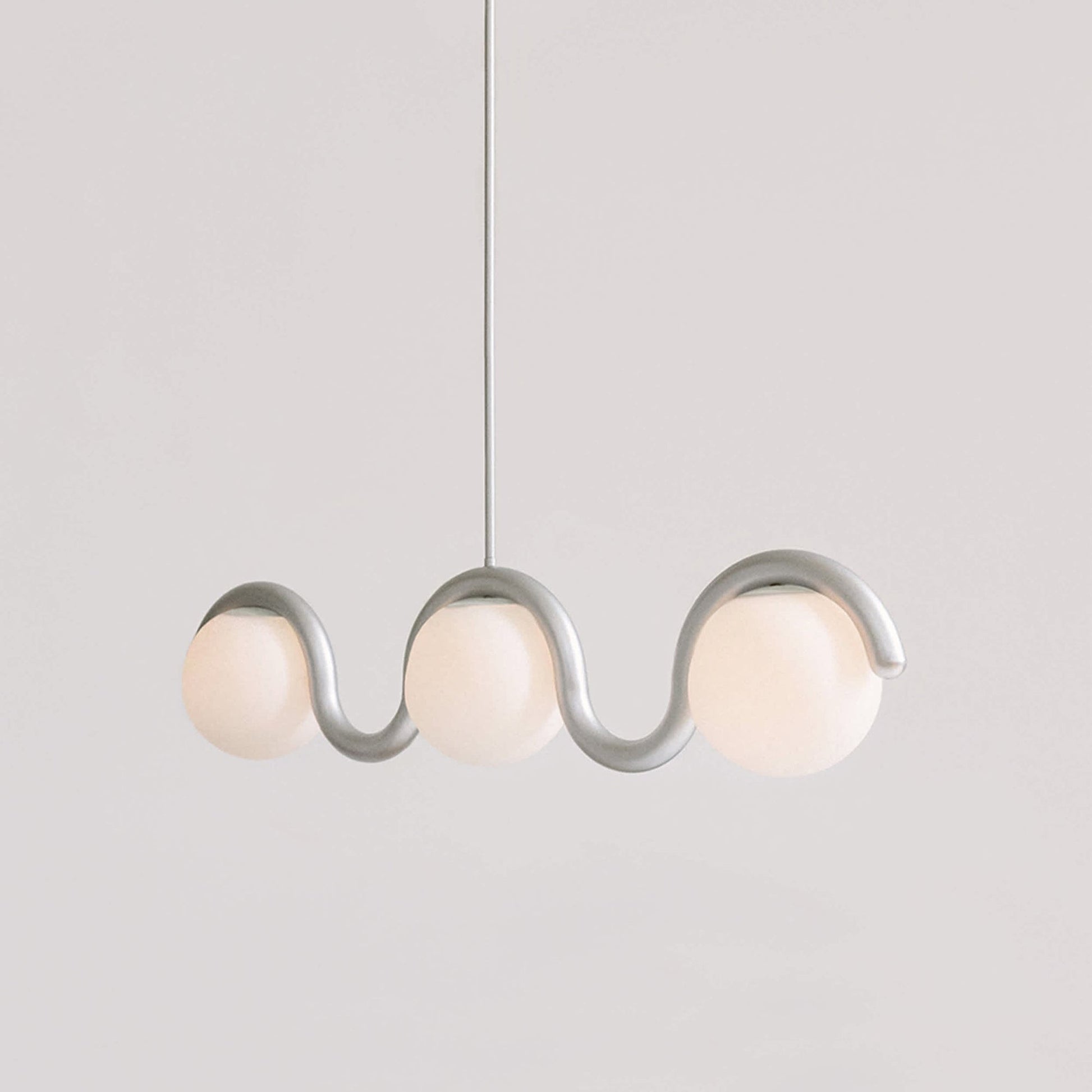 Uveta Linear Chandelier Red&Silver-Neutral Decor