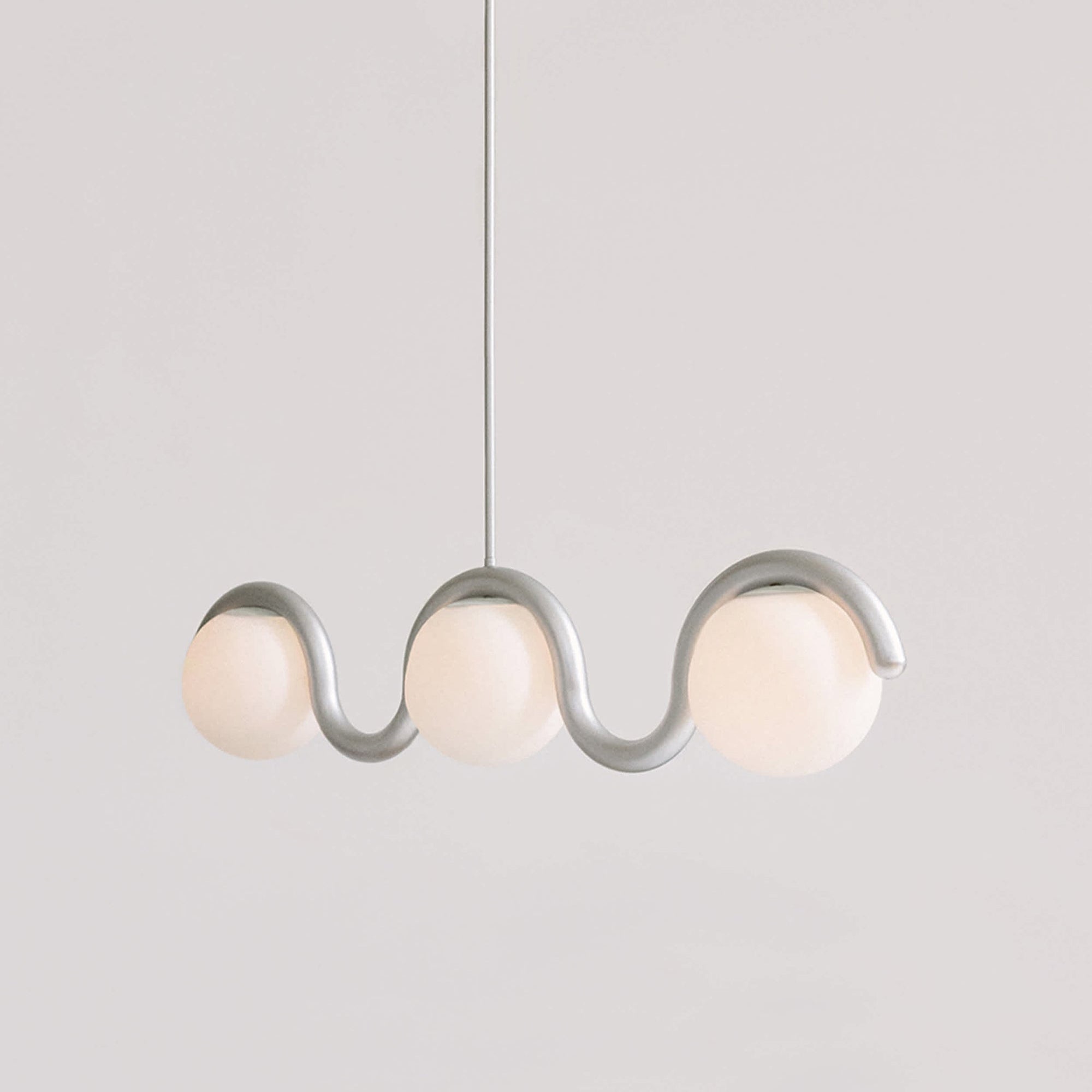 Uveta Linear Chandelier Red&Silver-Neutral Decor