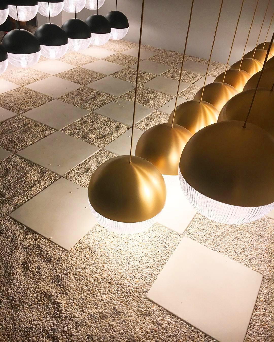 Kevelo Pendant Lamp Brass Glass Modern-Neutral Decor