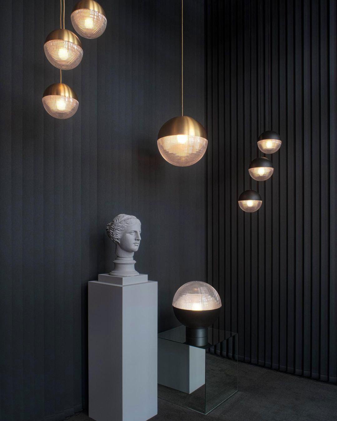 Kevelo Pendant Lamp Brass Glass Modern-Neutral Decor