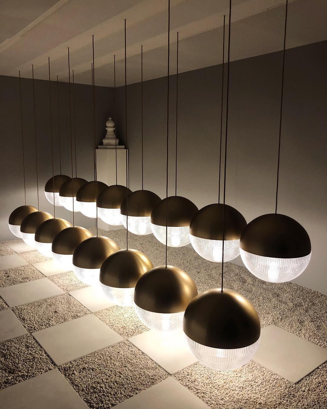 Kevelo Pendant Lamp Brass Glass Modern-Neutral Decor