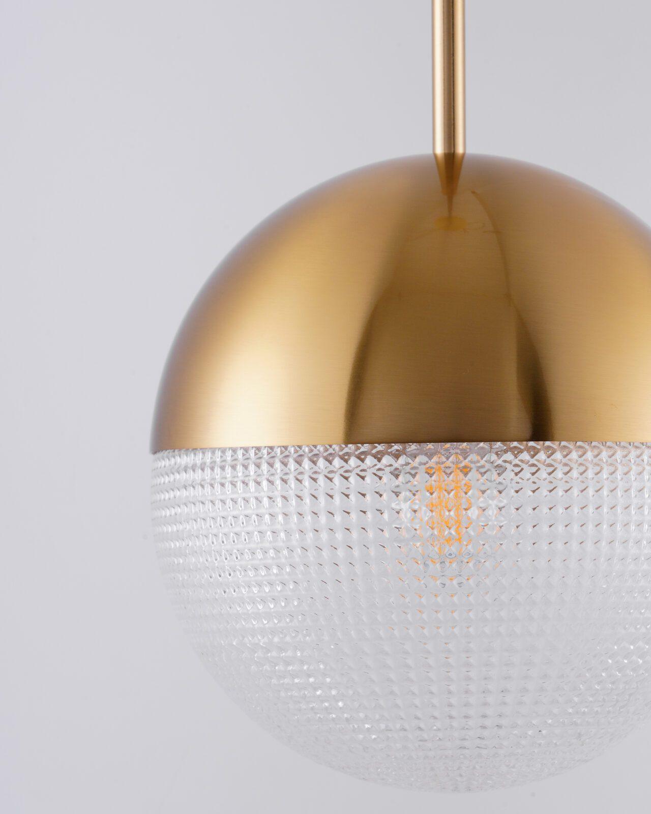 Kevelo Pendant Lamp Brass Glass Modern-Neutral Decor