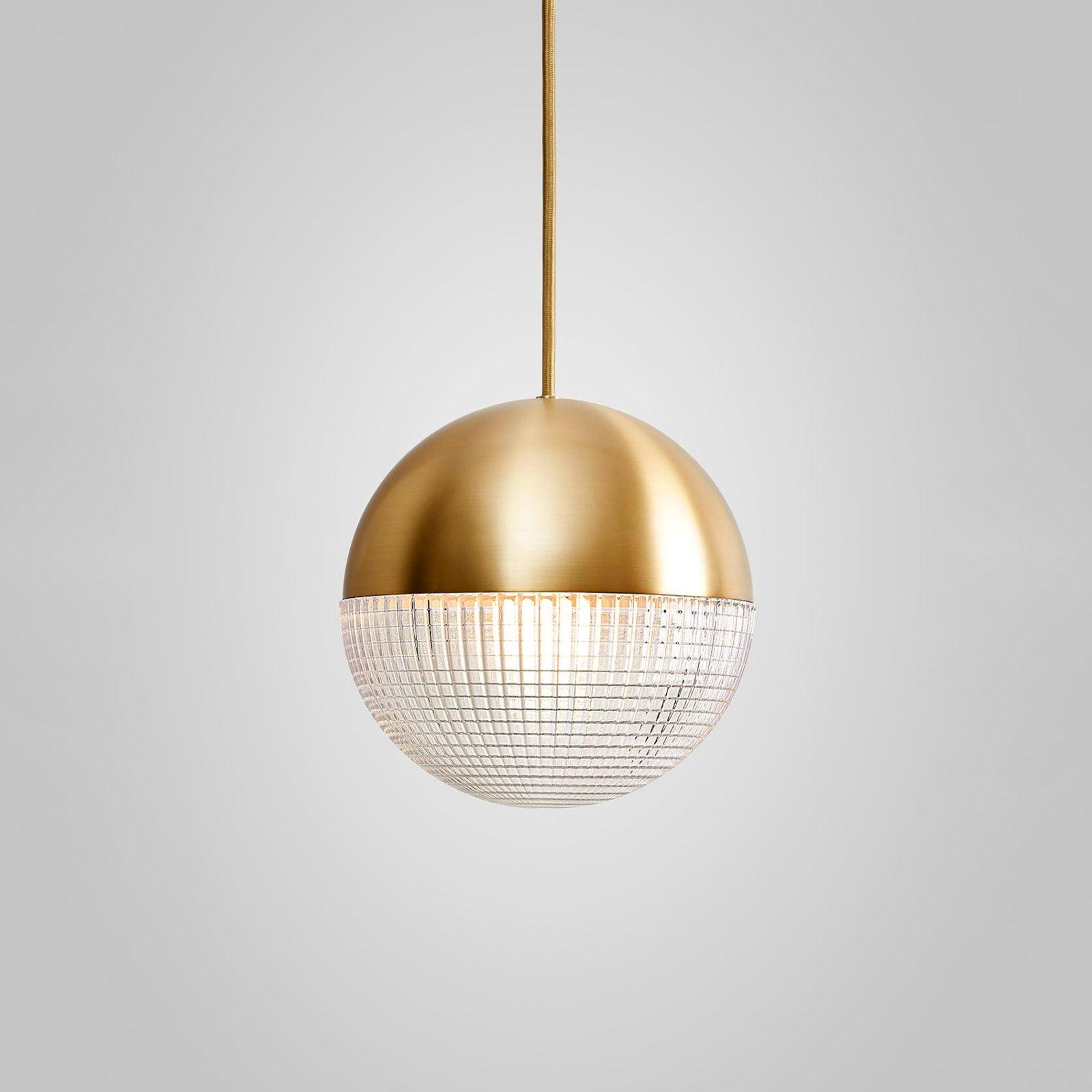 Kevelo Pendant Lamp Brass Glass Modern-Neutral Decor
