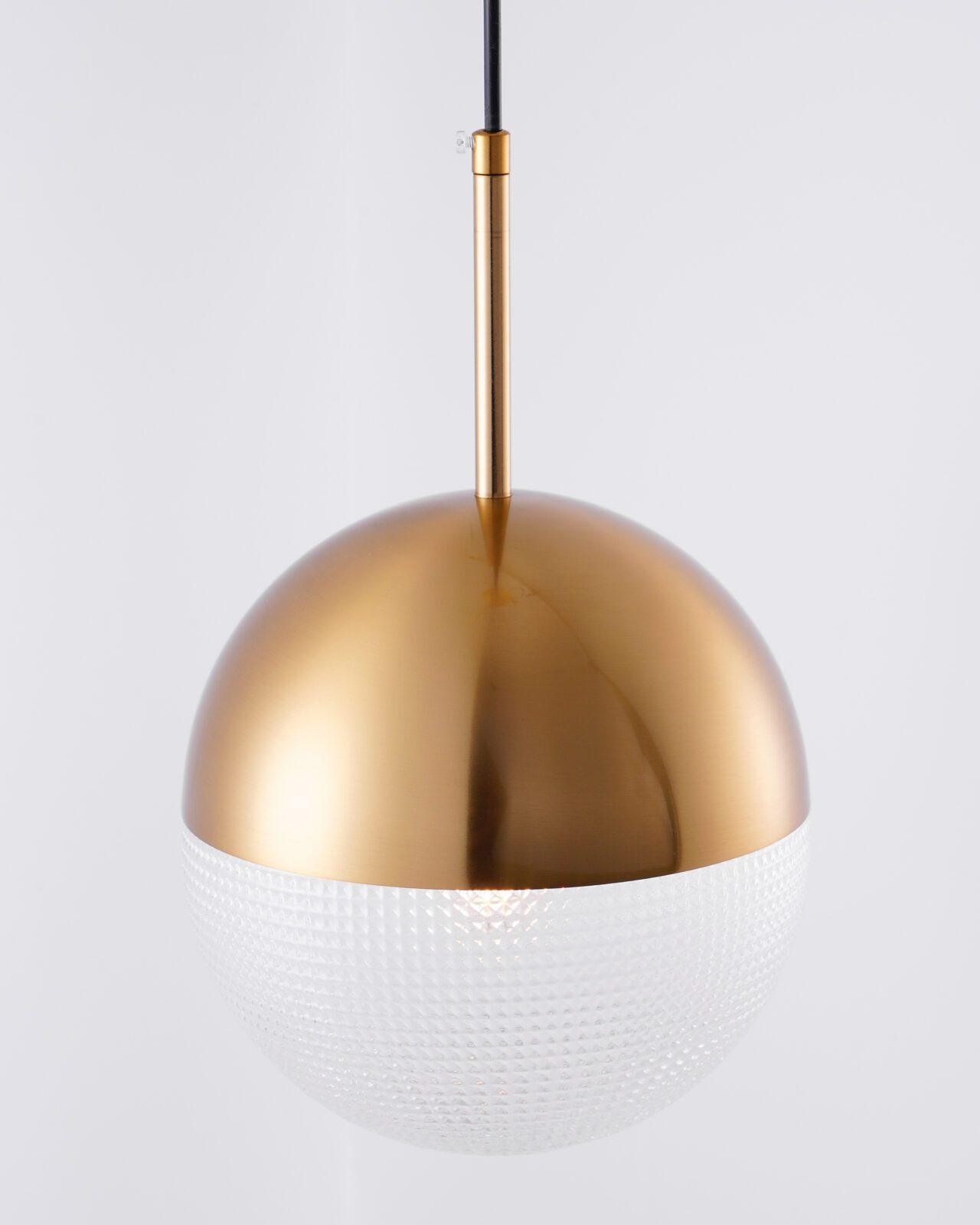 Kevelo Pendant Lamp Brass Glass Modern-Neutral Decor