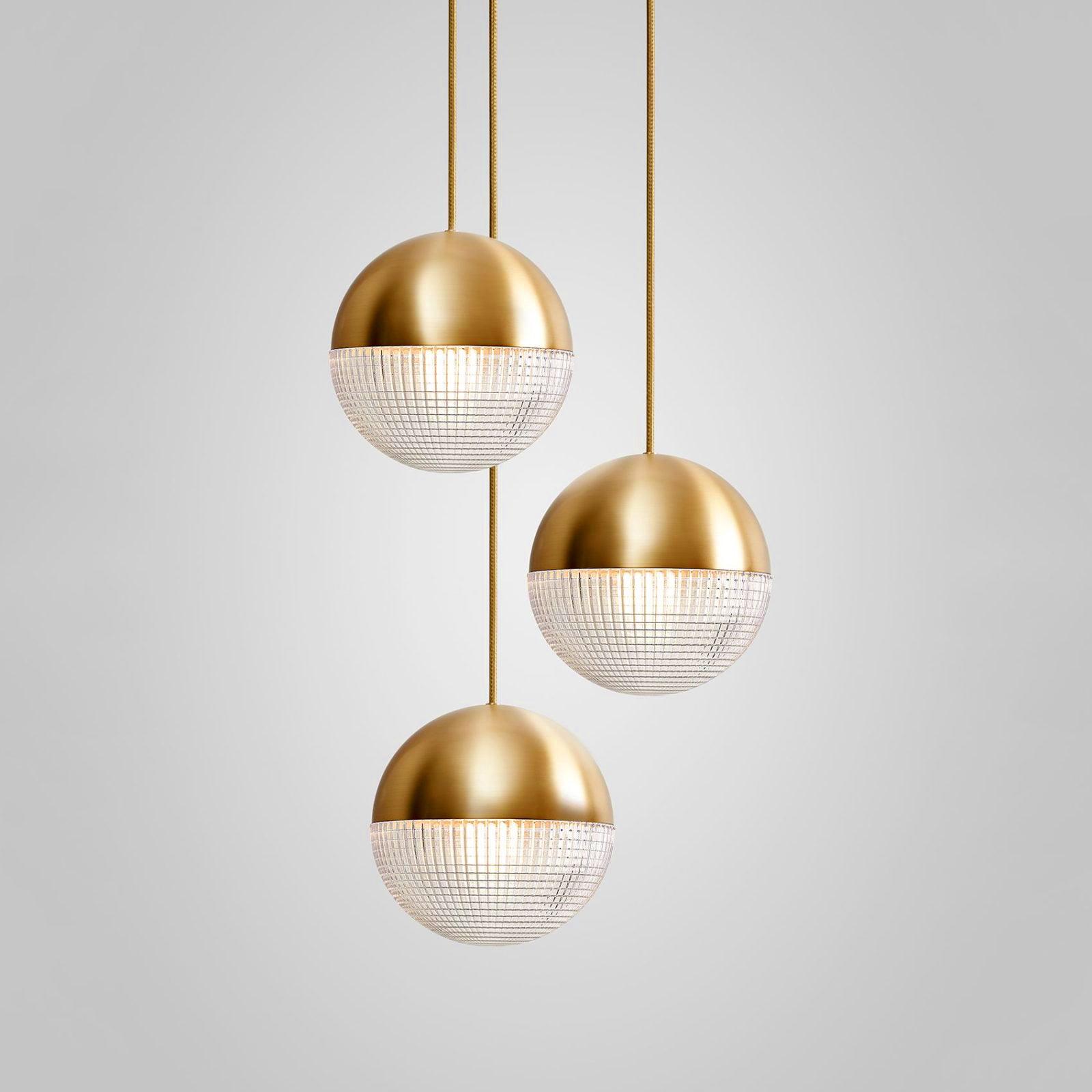 Kevelo Pendant Lamp Brass Glass Modern-Neutral Decor