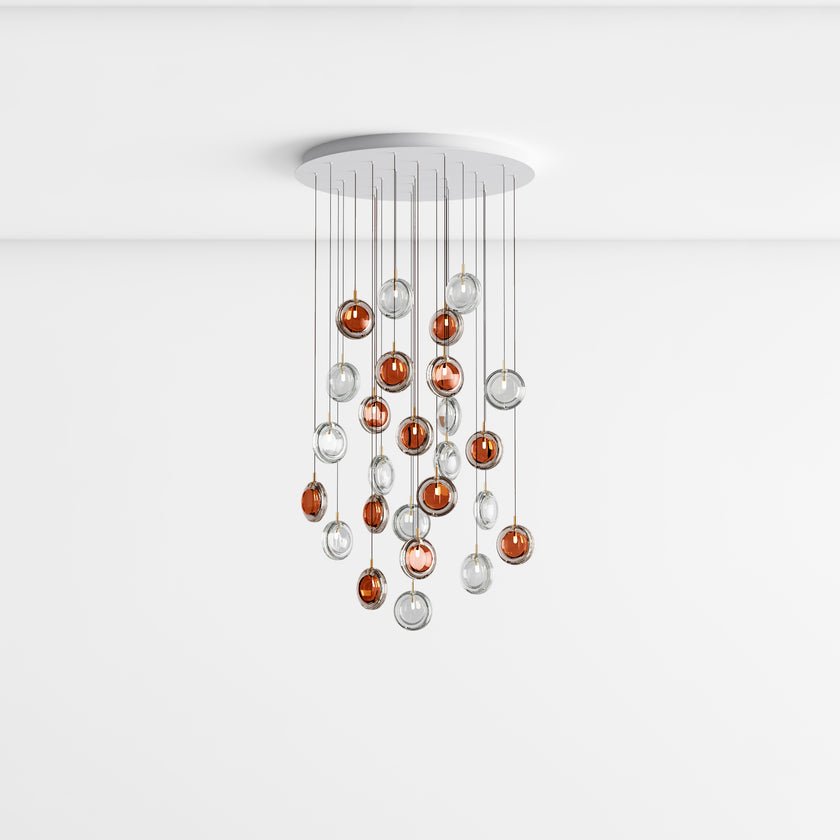 Lens Round Chandelier-Neutral Decor