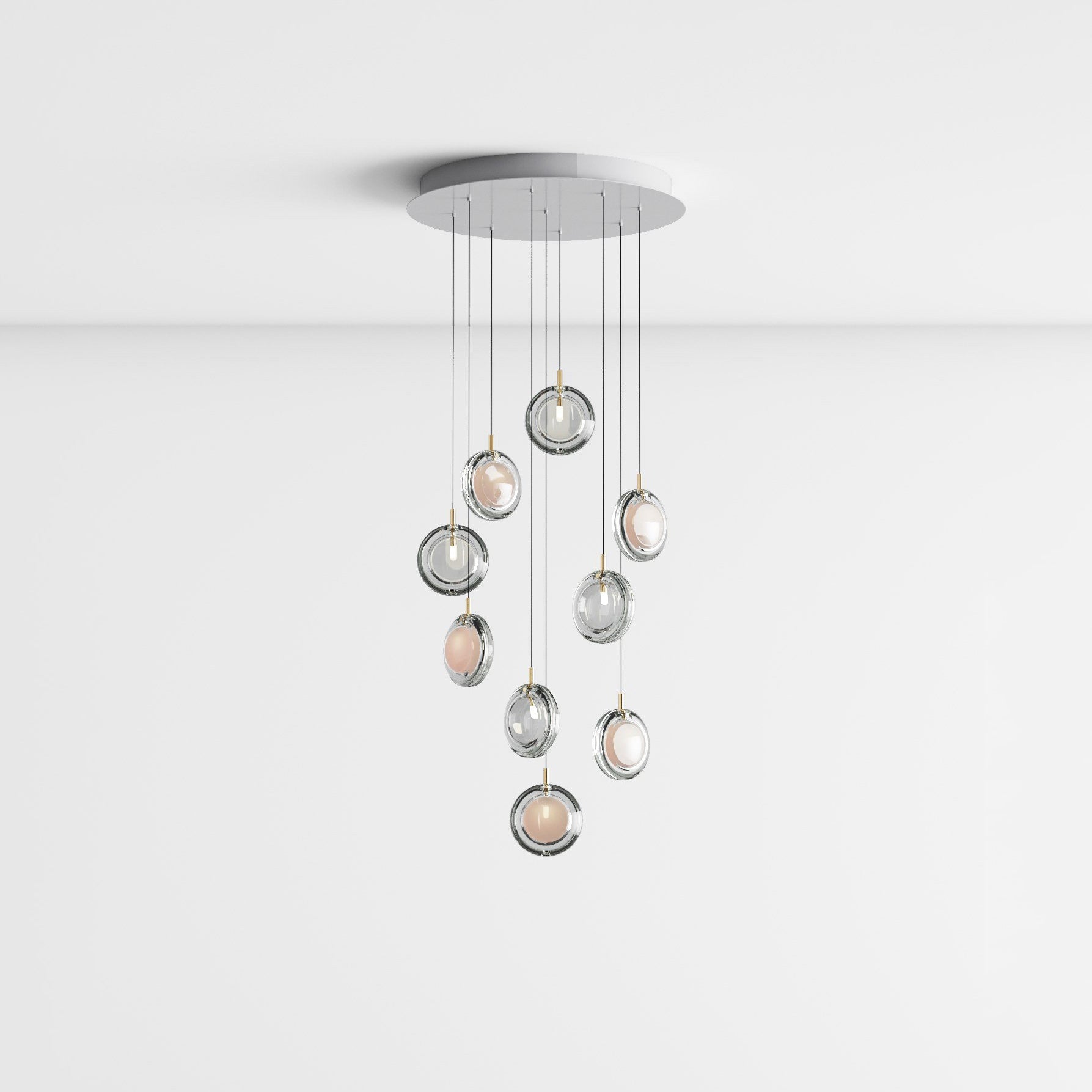 Lens Round Chandelier-Neutral Decor