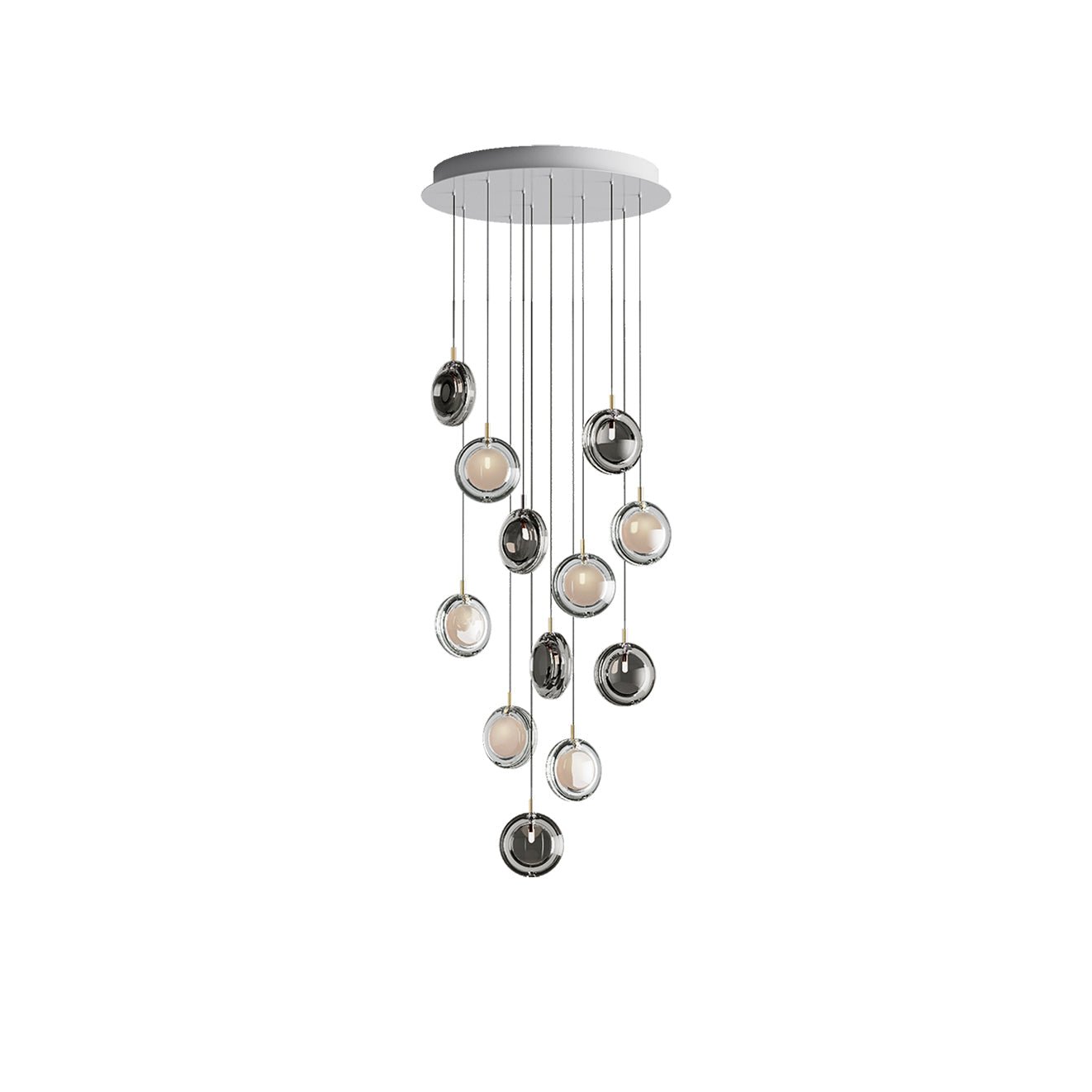 Lens Round Chandelier-Neutral Decor