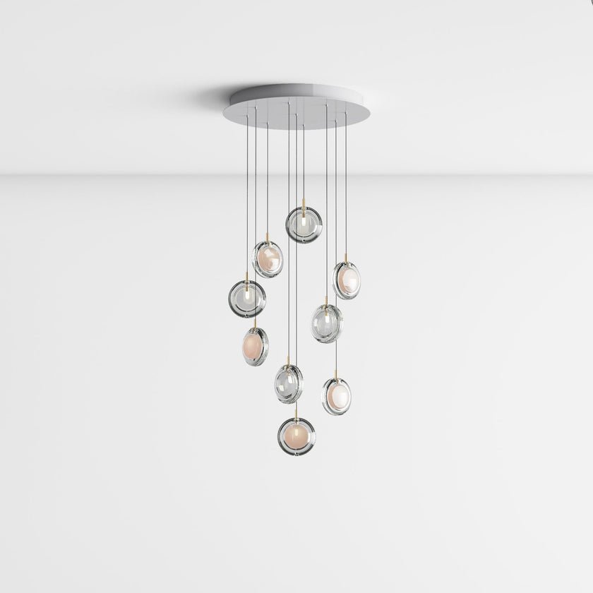 Lens Round Chandelier-Neutral Decor