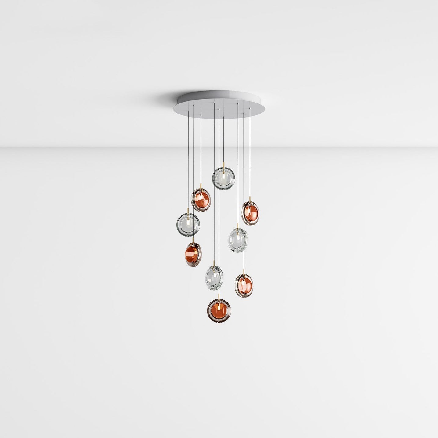 Lens Round Chandelier-Neutral Decor
