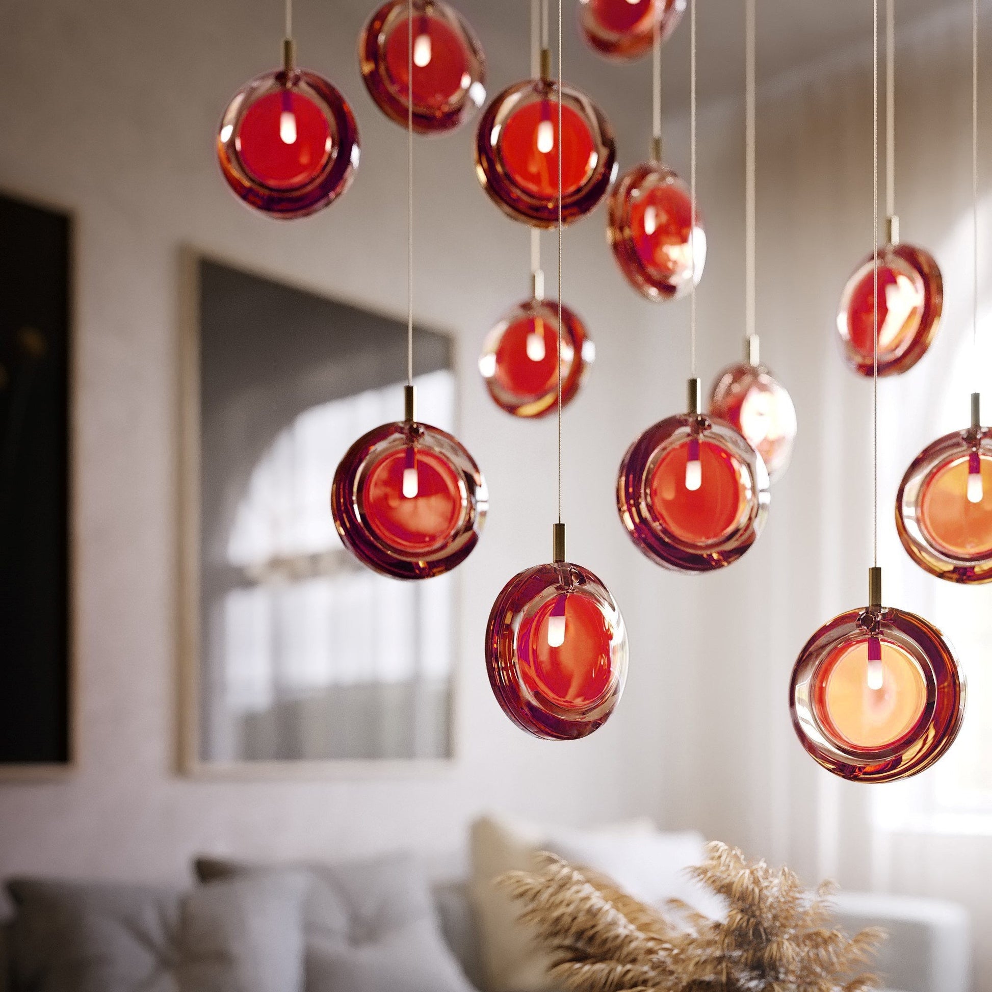 Lens Round Chandelier-Neutral Decor