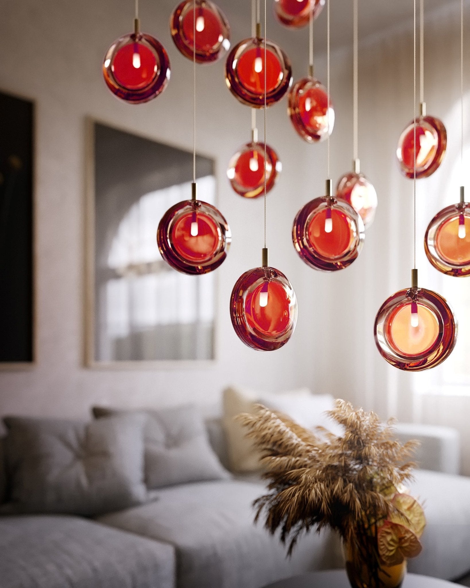 Lens Round Chandelier-Neutral Decor