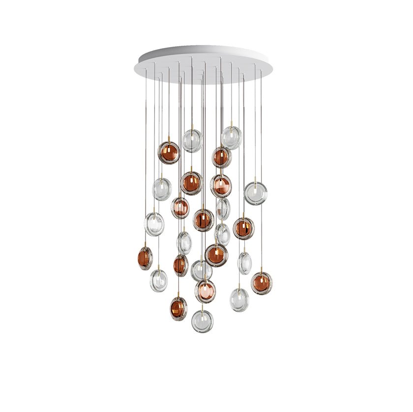 Lens Round Chandelier-Neutral Decor