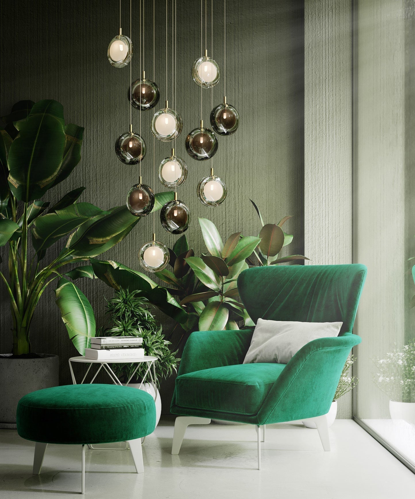 Lens Round Chandelier-Neutral Decor