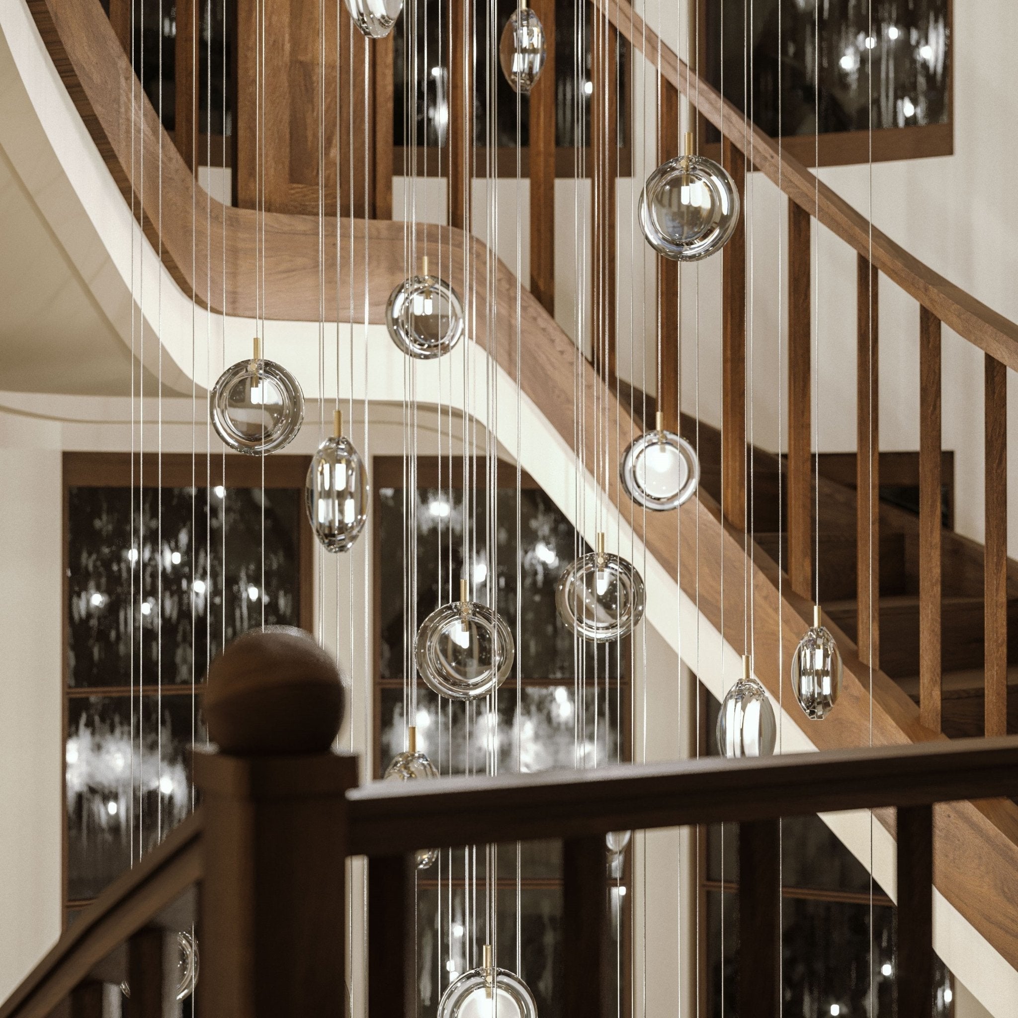 Lens Round Chandelier-Neutral Decor