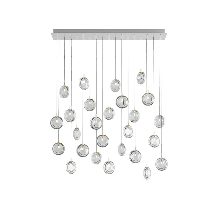 Lens Round Chandelier-Neutral Decor
