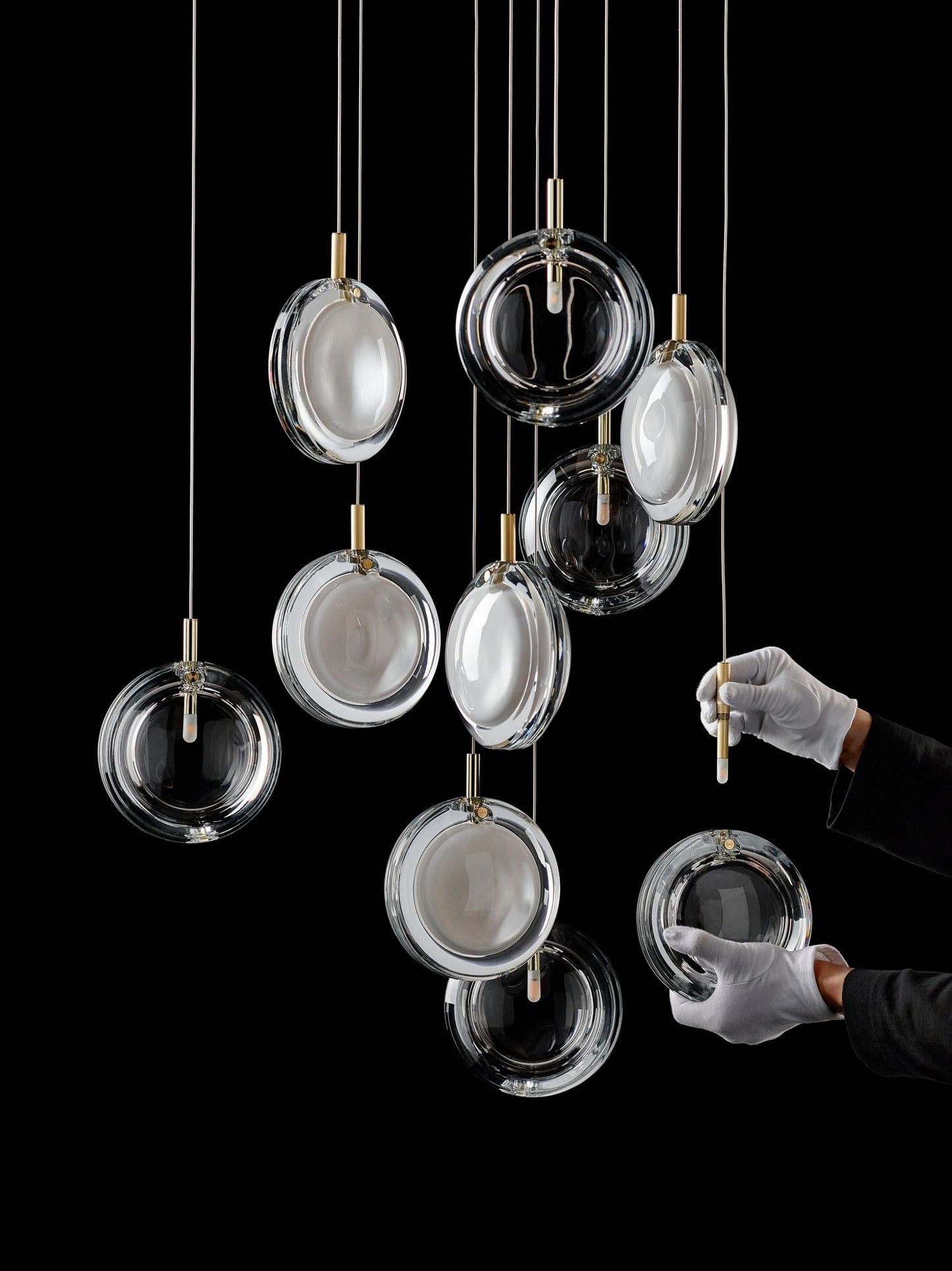 Lens Round Chandelier-Neutral Decor