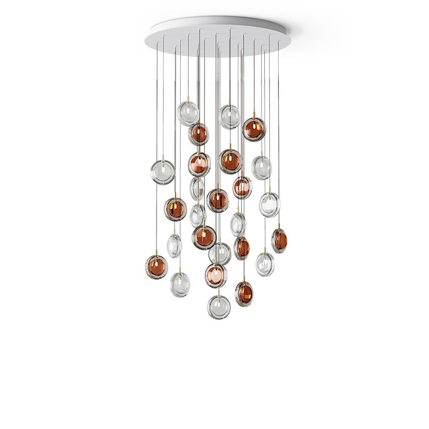 Lens Round Chandelier-Neutral Decor