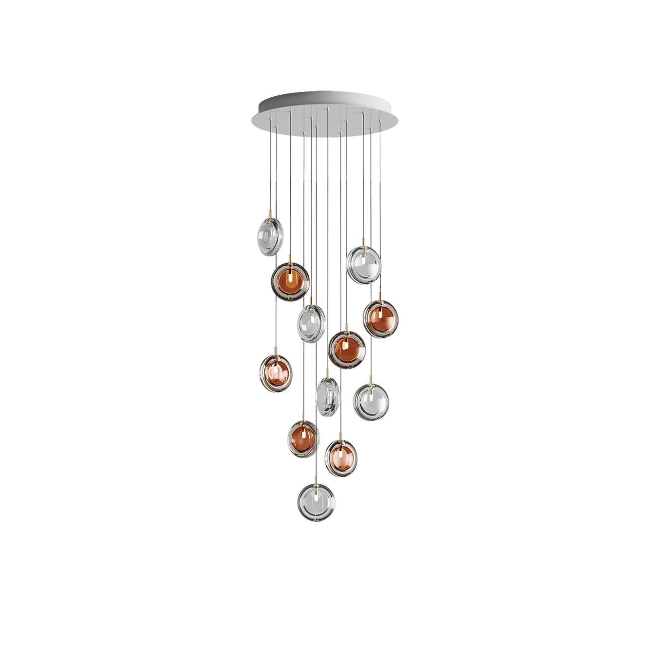 Lens Round Chandelier-Neutral Decor
