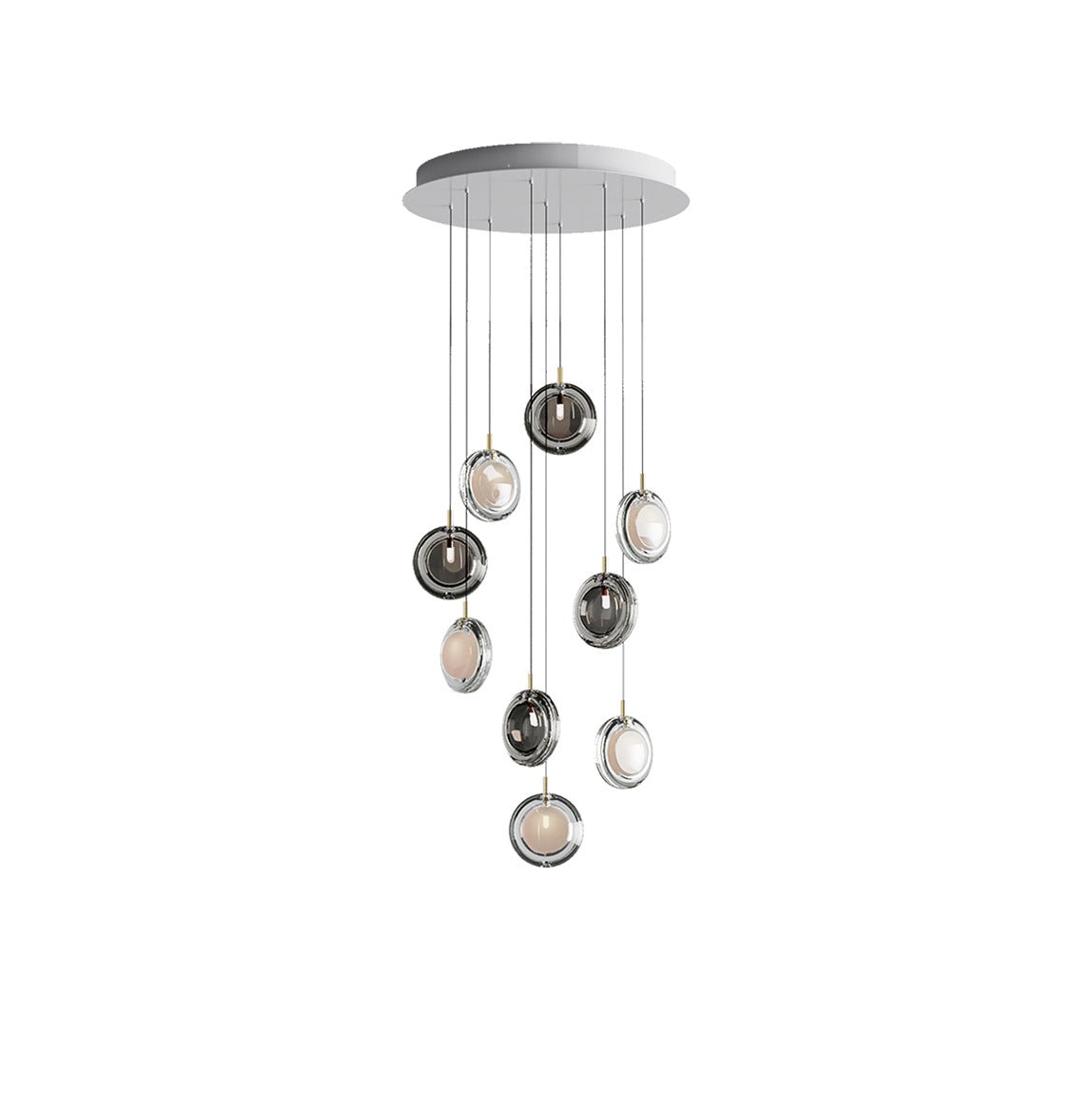 Lens Round Chandelier-Neutral Decor