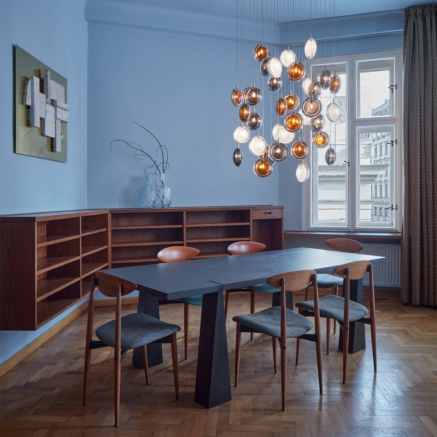 Lens Round Chandelier-Neutral Decor