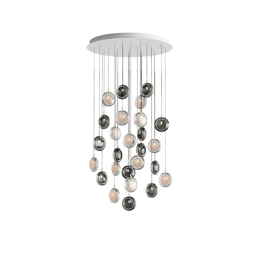 Lens Round Chandelier-Neutral Decor