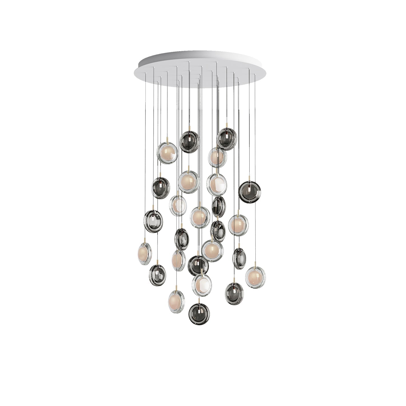 Lens Round Chandelier-Neutral Decor
