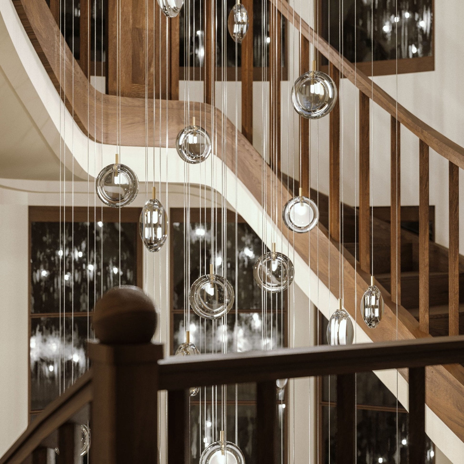 Lens Round Chandelier-Neutral Decor