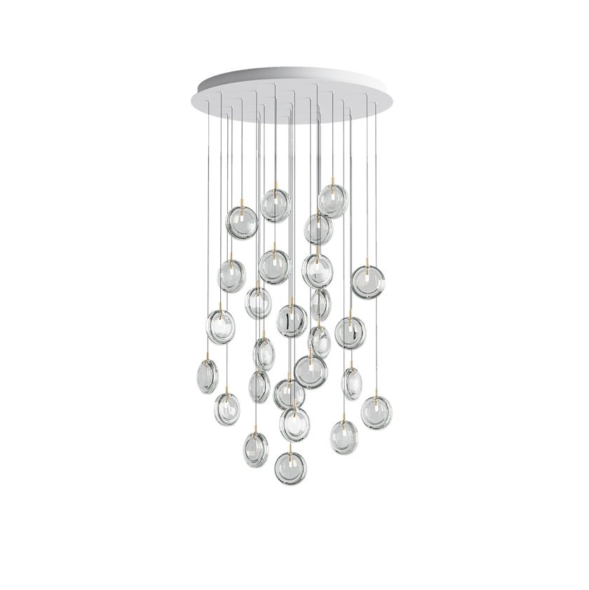 Lens Round Chandelier-Neutral Decor