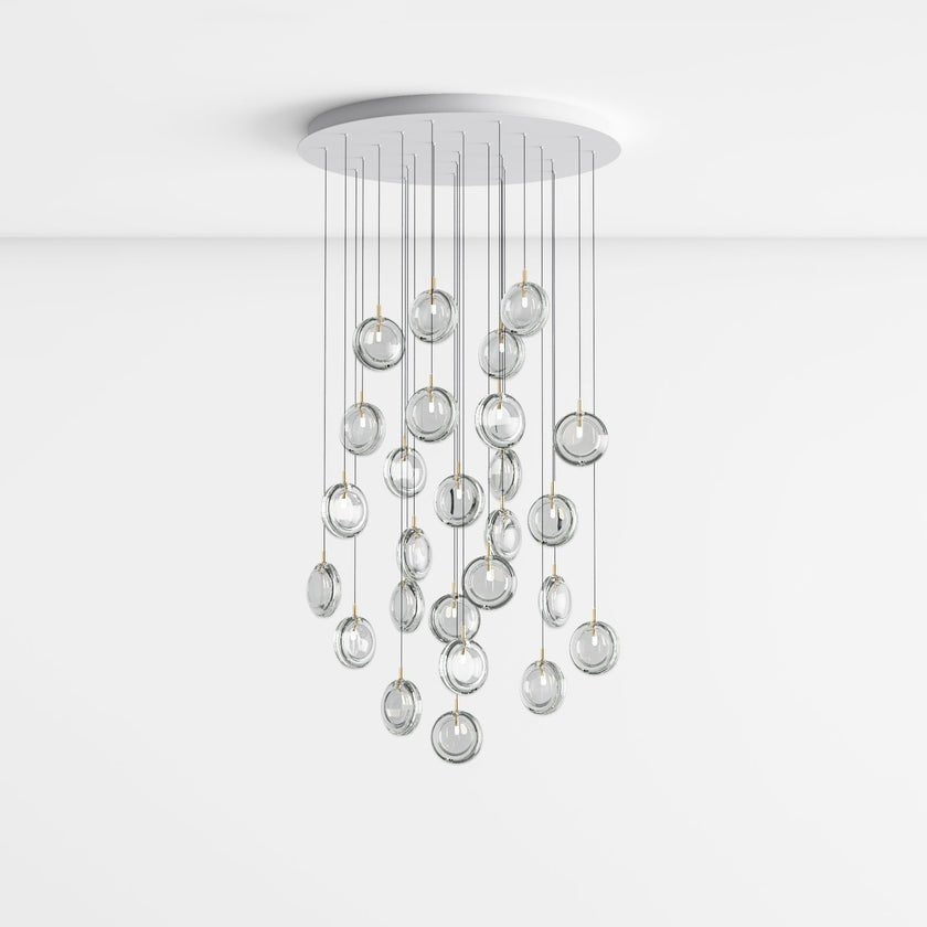 Lens Round Chandelier-Neutral Decor