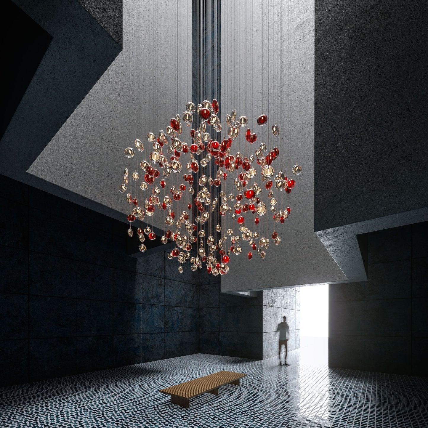 Lens Round Chandelier-Neutral Decor