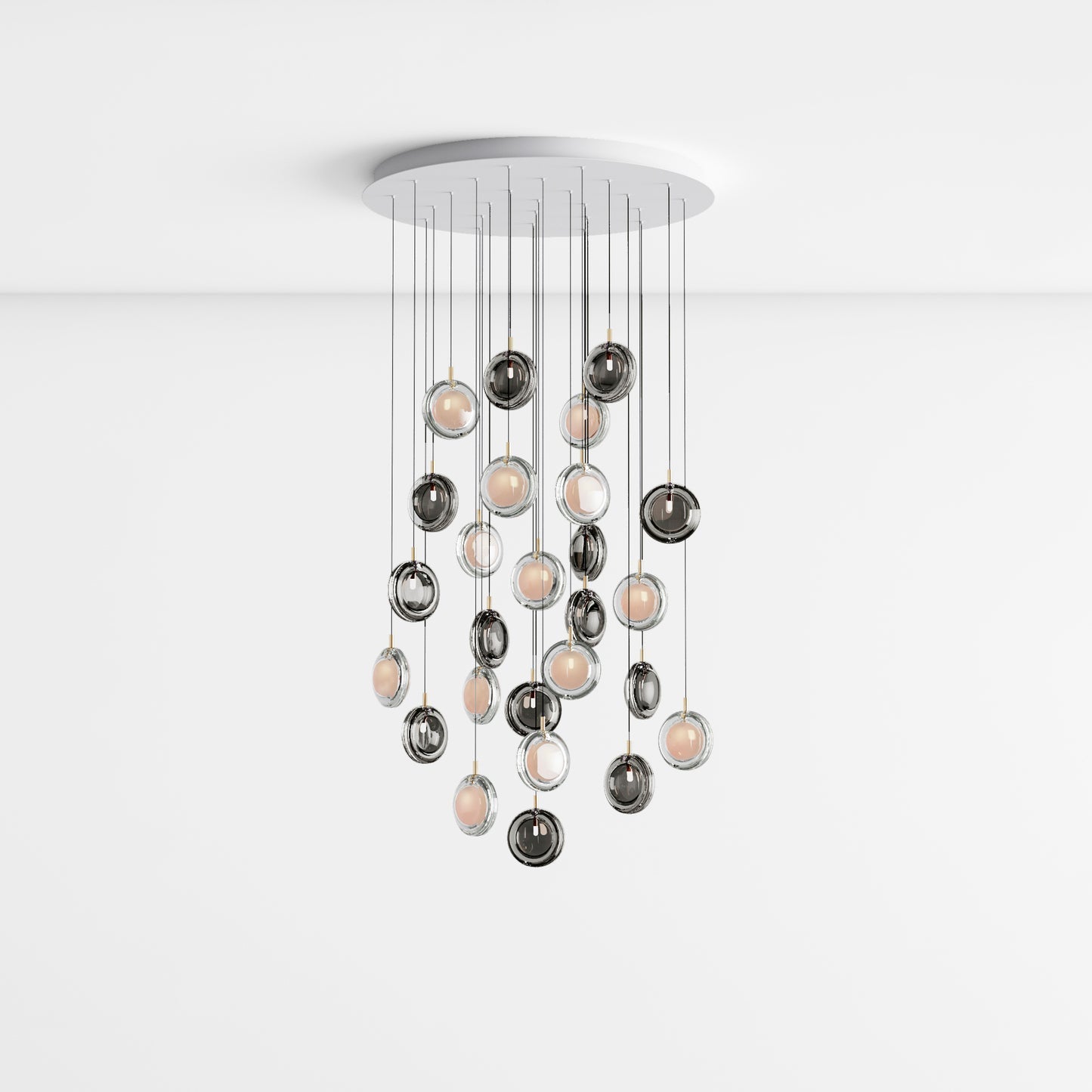 Lens Round Chandelier-Neutral Decor