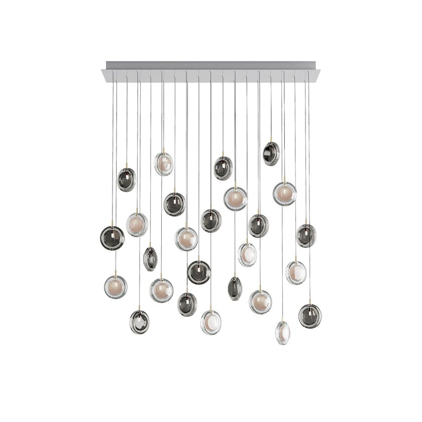 Lens Round Chandelier-Neutral Decor