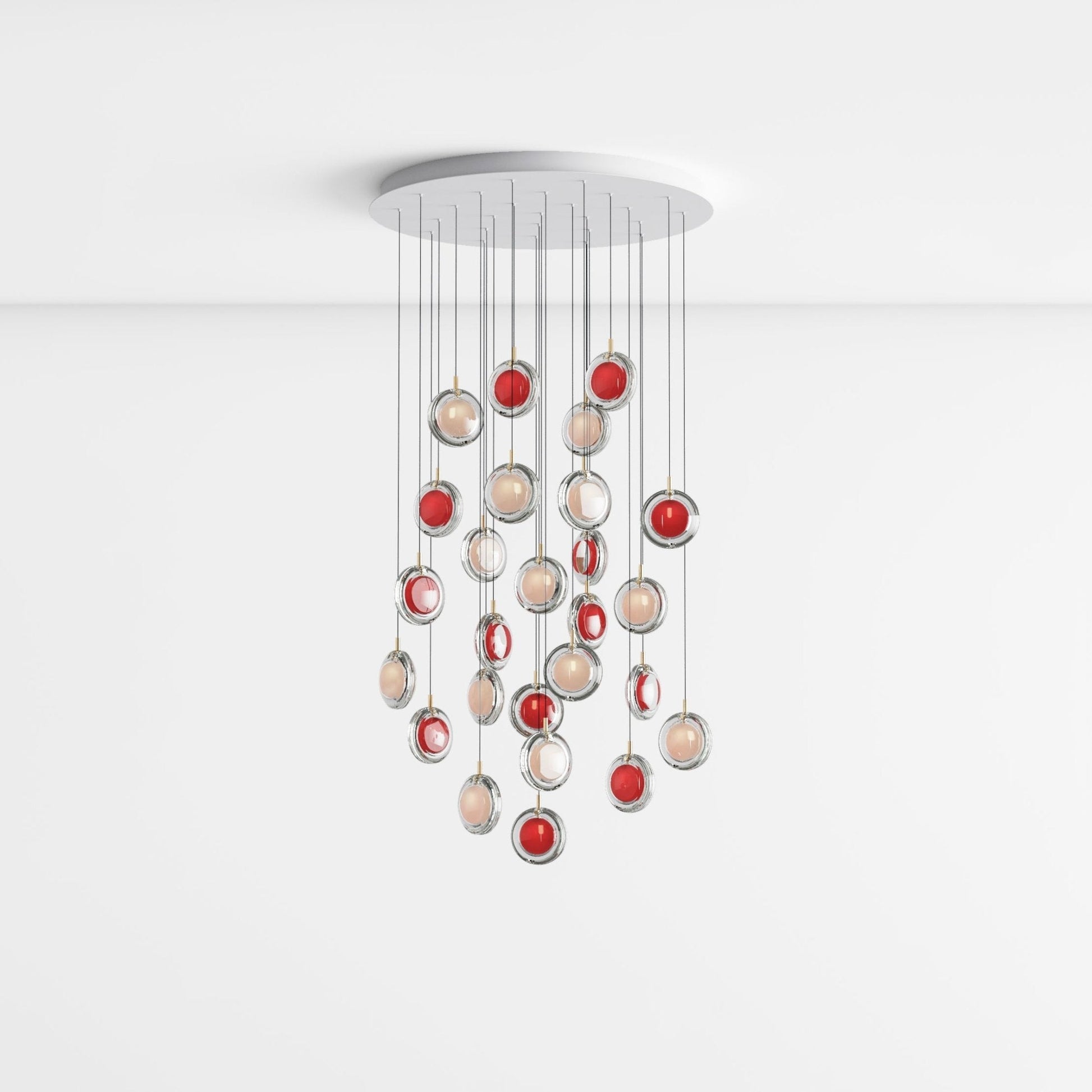 Lens Round Chandelier-Neutral Decor