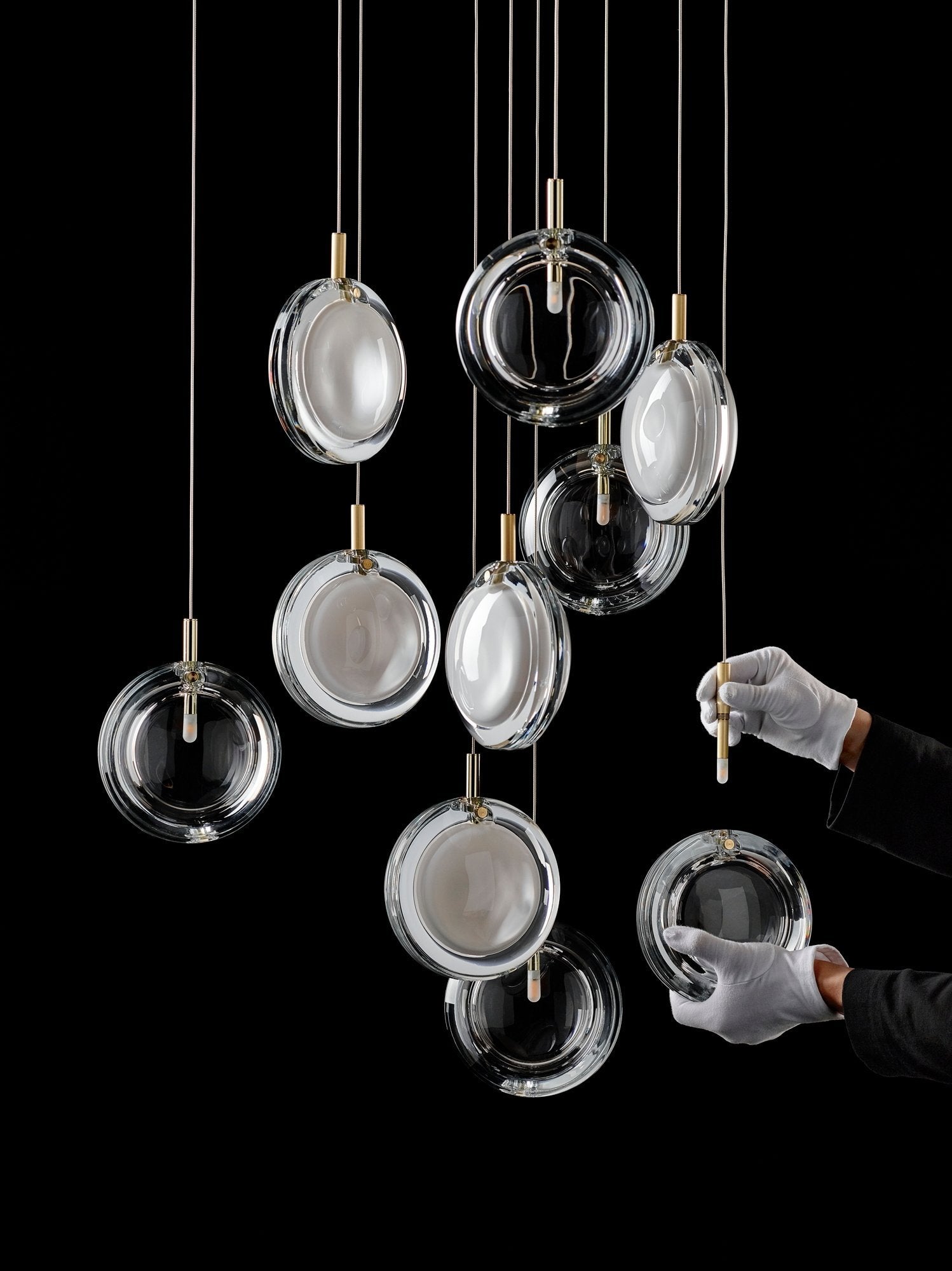 Lens Round Chandelier-Neutral Decor