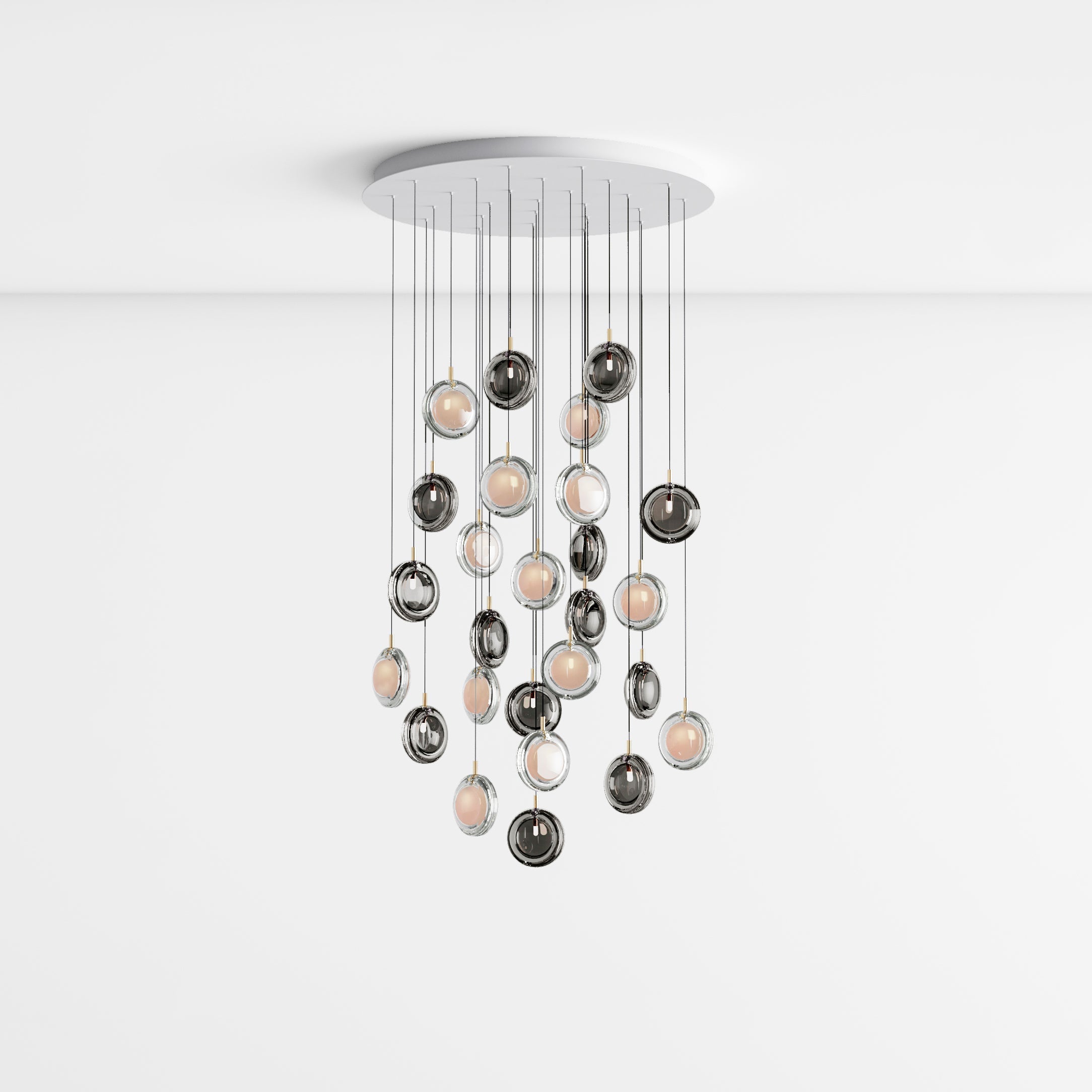 Lens Round Chandelier-Neutral Decor