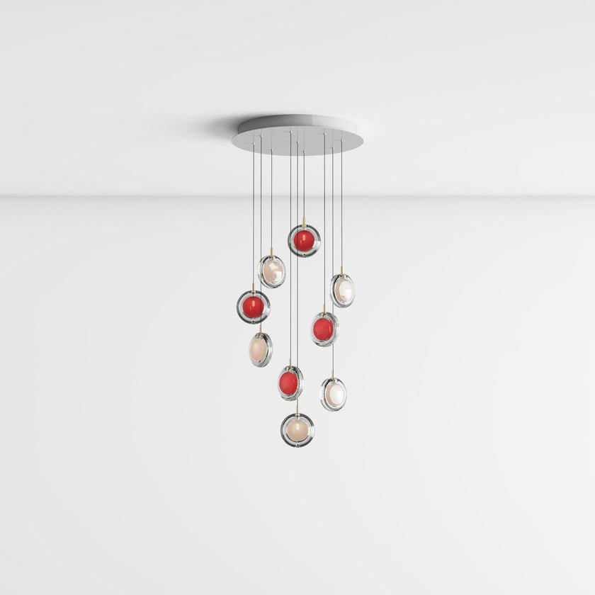 Lens Round Chandelier-Neutral Decor