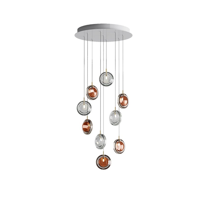 Lens Round Chandelier-Neutral Decor