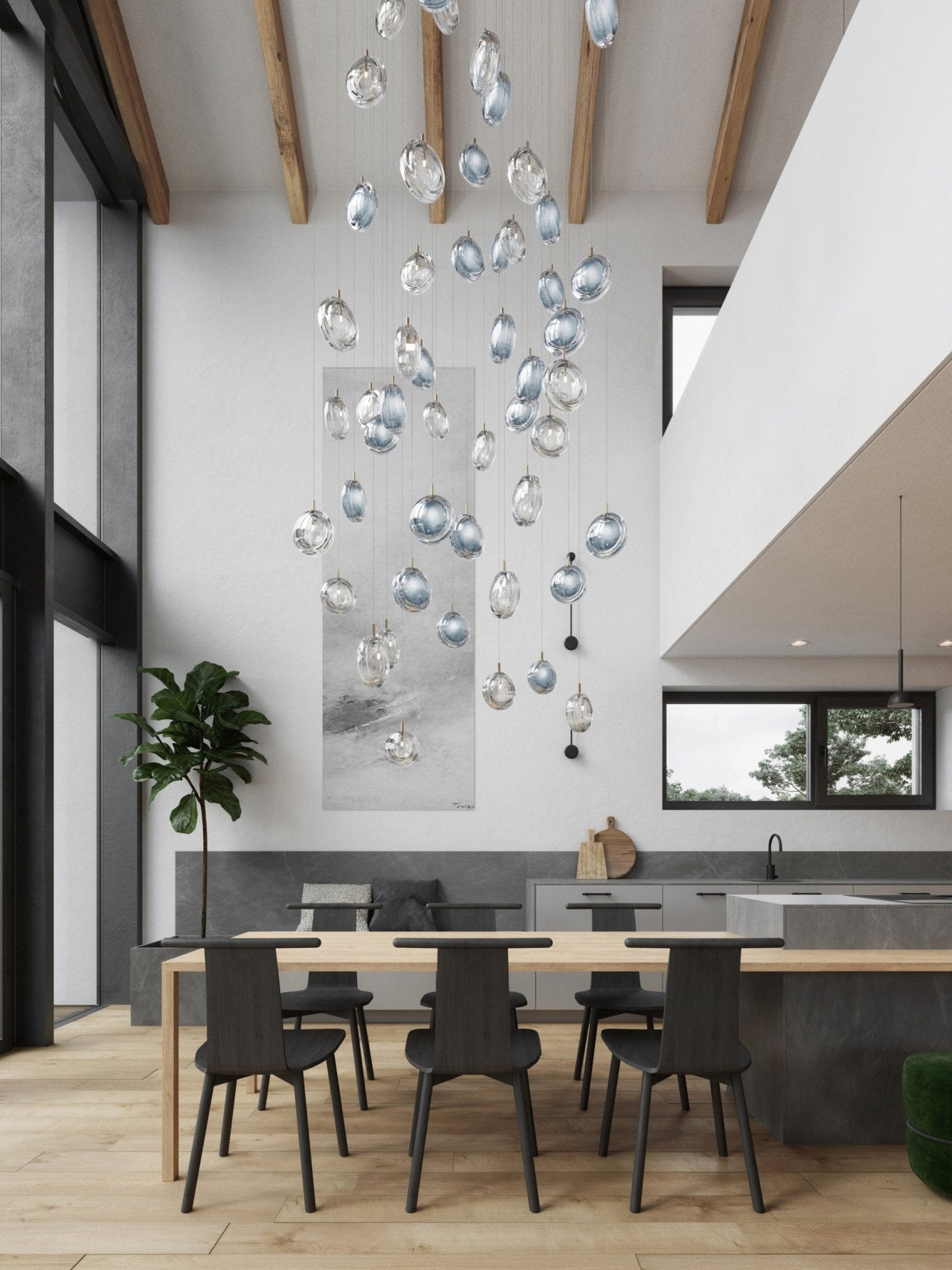Lens Round Chandelier-Neutral Decor